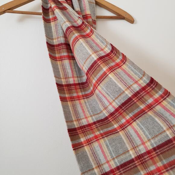 Plaid Cashmink Scarf with Tassels Made in Germany - Picture 4 of 4